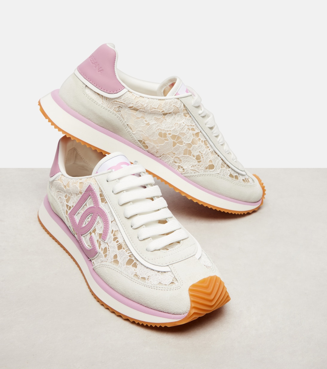 DG Cushioned leather-trimmed sneakers | Dolce&Gabbana