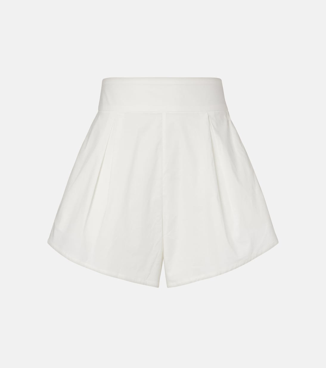 Solid pleated cotton shorts | Adriana Degreas
