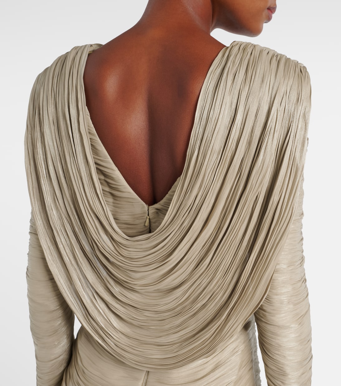 Draped pleated gown | Marmar Halim