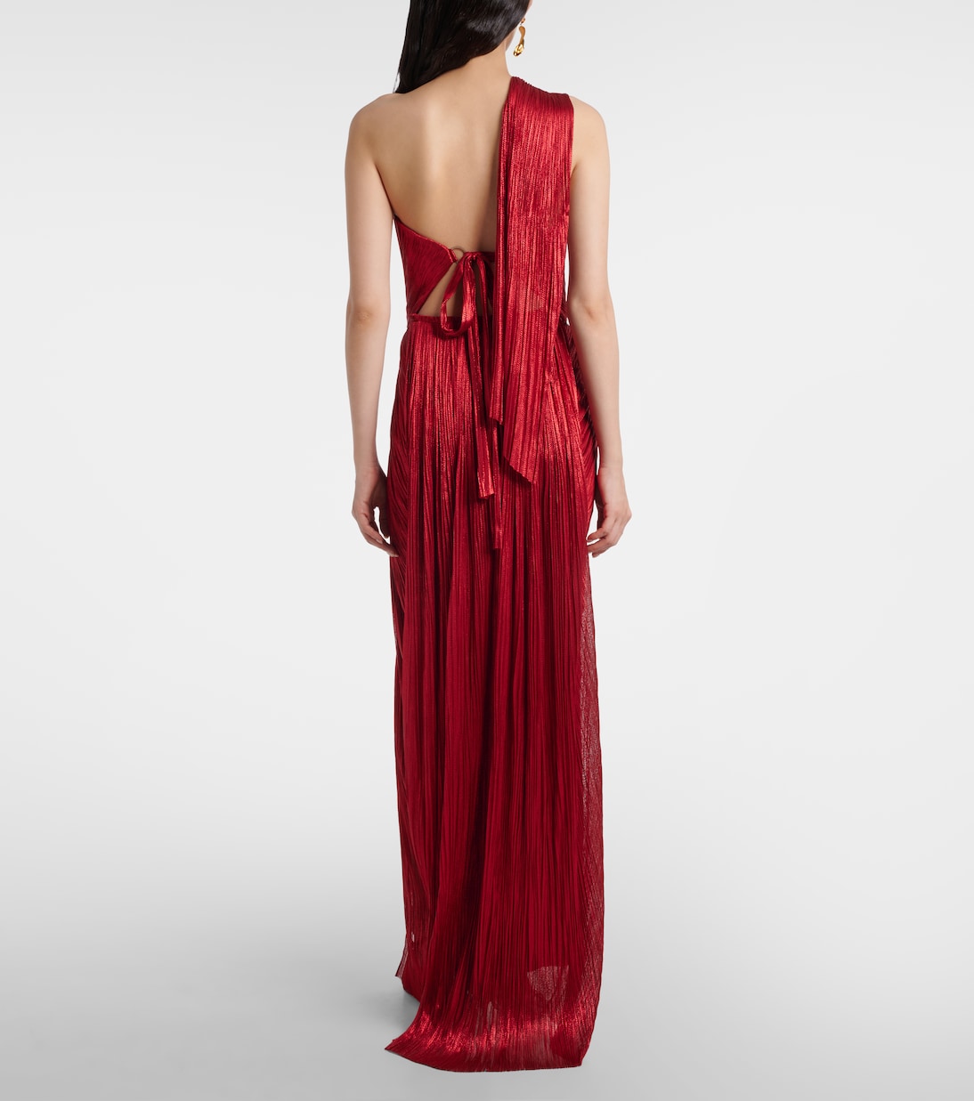 Claudine scarf-detail silk mousseline gown | Maria Lucia Hohan