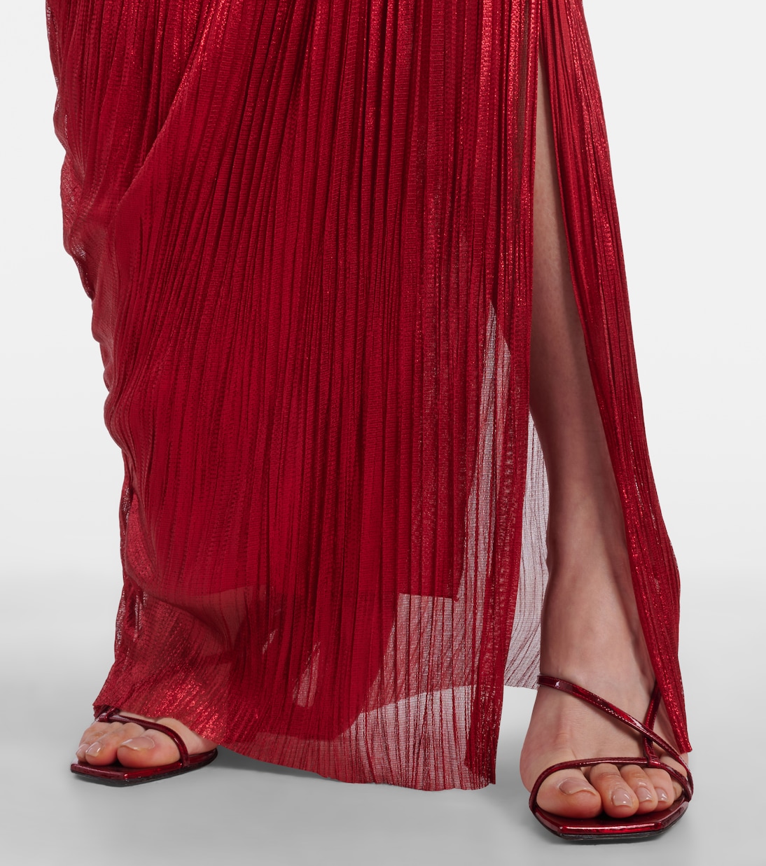 Claudine scarf-detail silk mousseline gown | Maria Lucia Hohan
