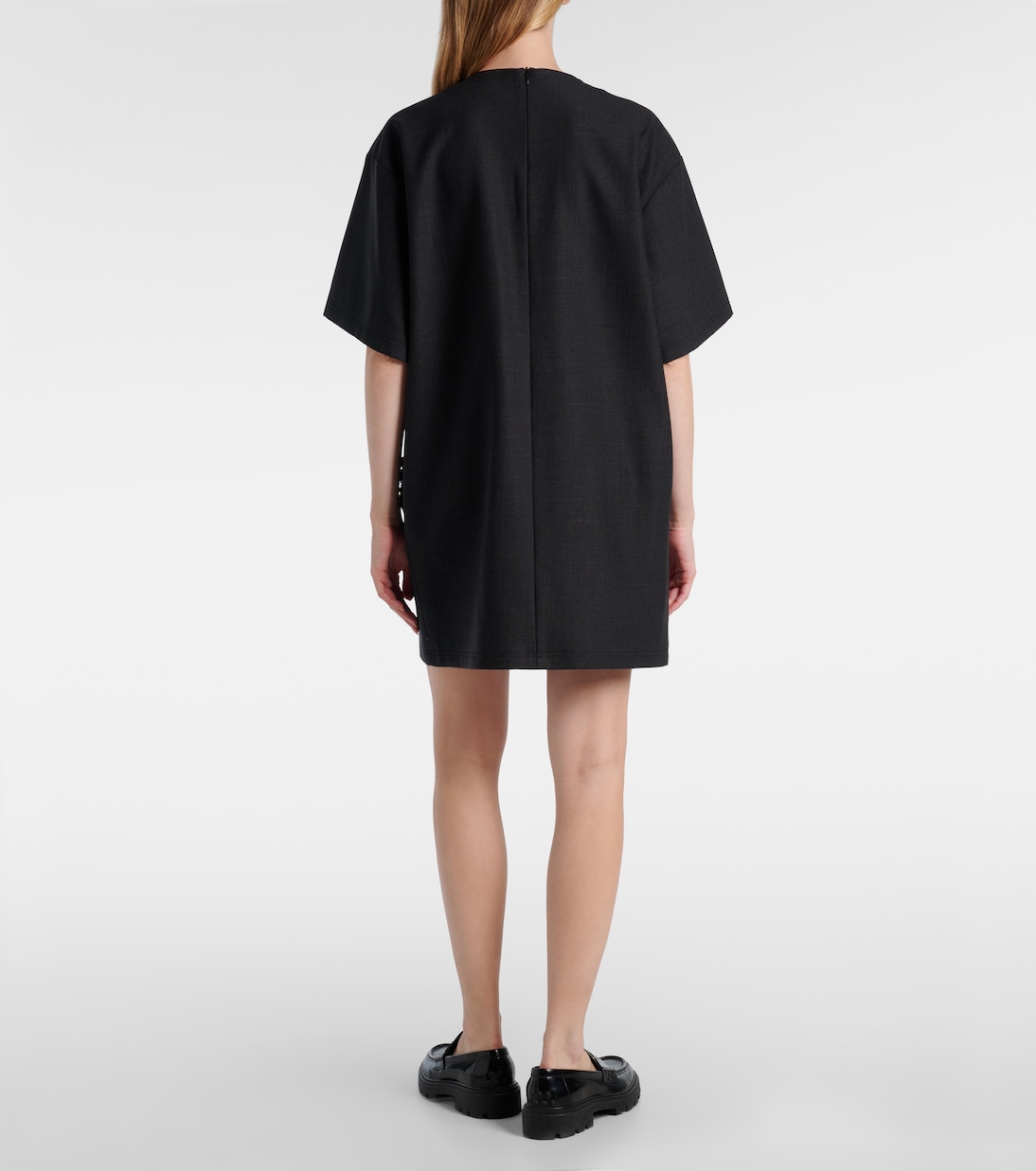 فستان قصير من الصوف المخلوط مزين بالترتر | Plan C