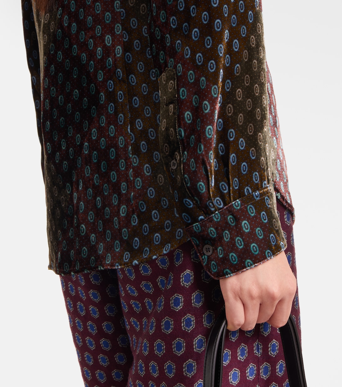 Printed velvet shirt | Dries Van Noten