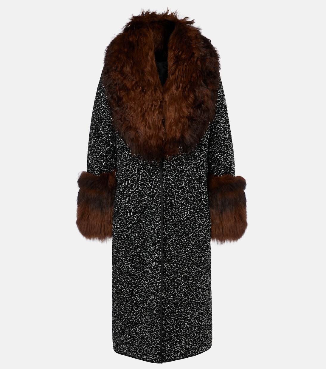 Verzierter Mantel mit Shearling | Jacques Wei