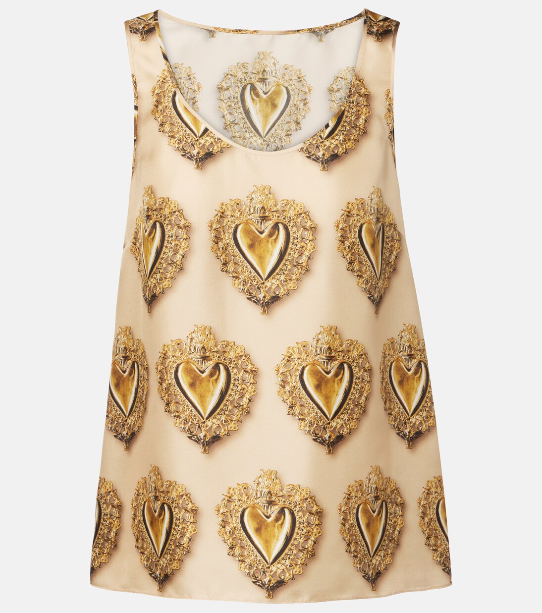 Printed silk satin top | Dolce&Gabbana
