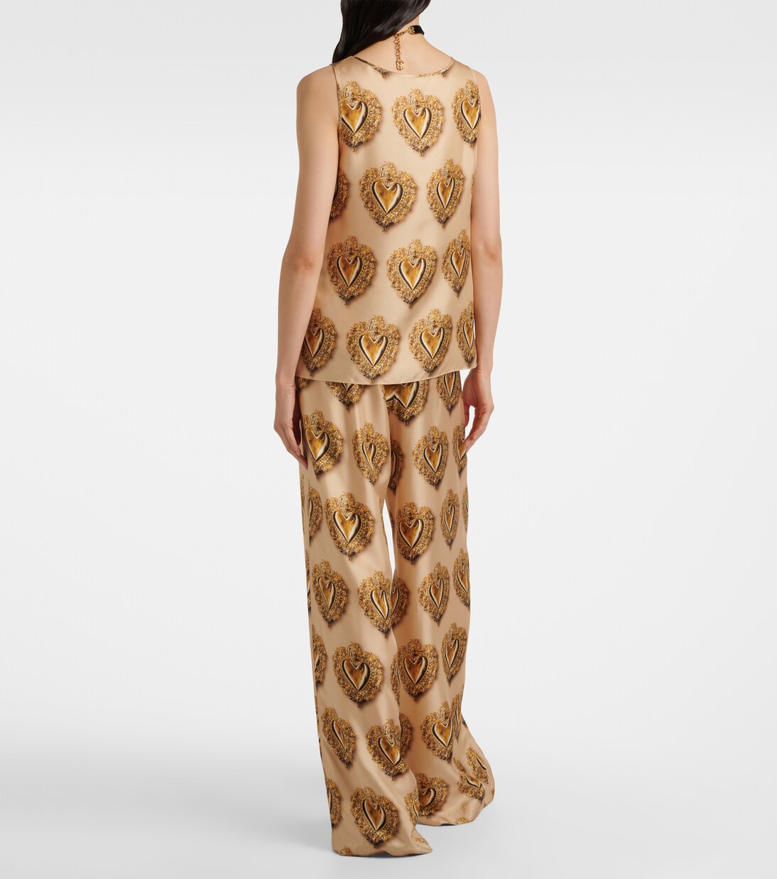 Printed silk satin top | Dolce&Gabbana