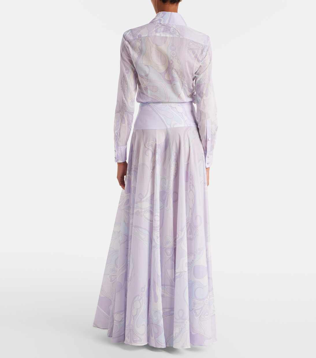 Falda larga Orchidee de algodón | Pucci