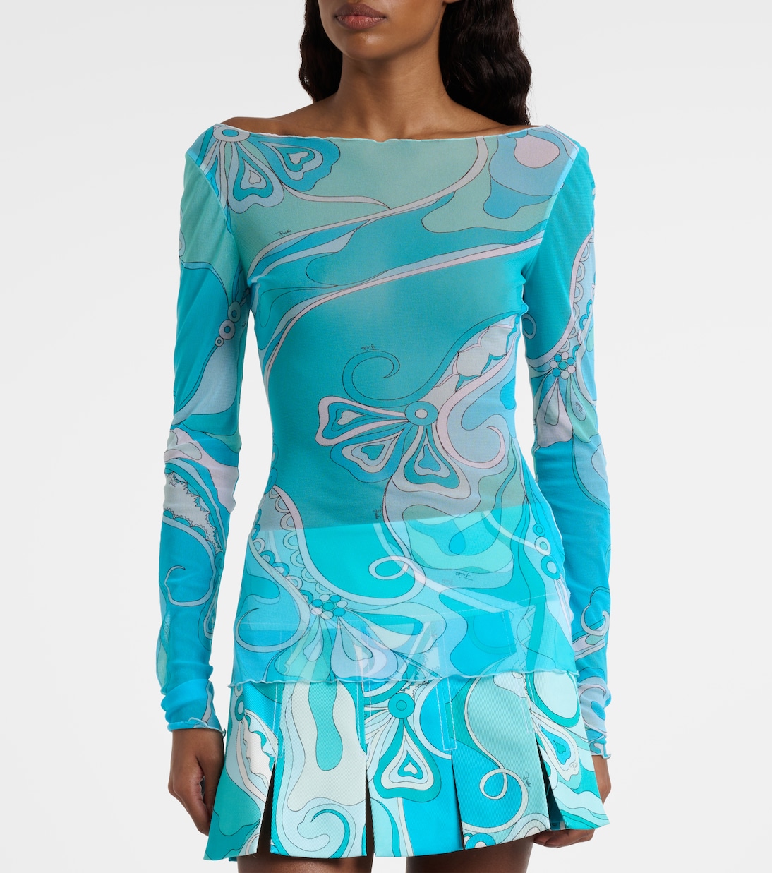 Orchidee sheer top | Pucci