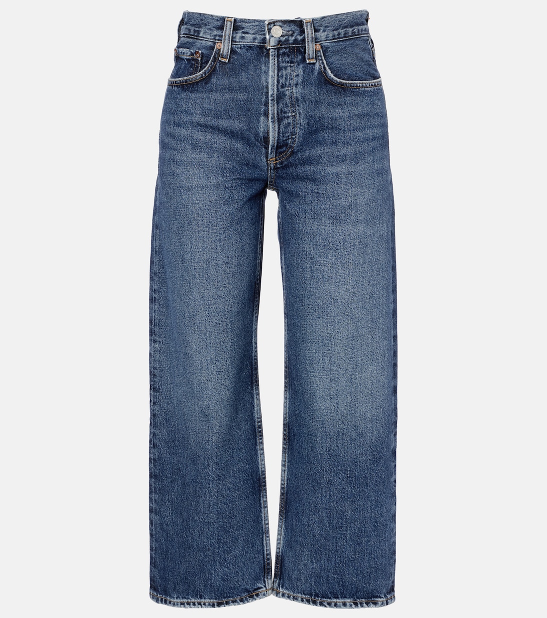 Cropped Mid-Rise Wide-Leg Jeans Arc | Agolde