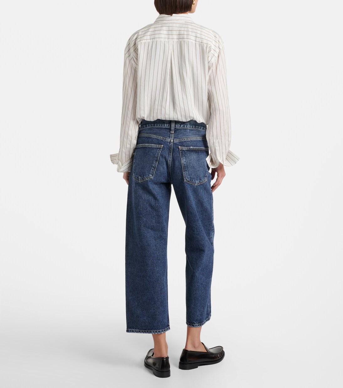 Cropped Mid-Rise Wide-Leg Jeans Arc | Agolde