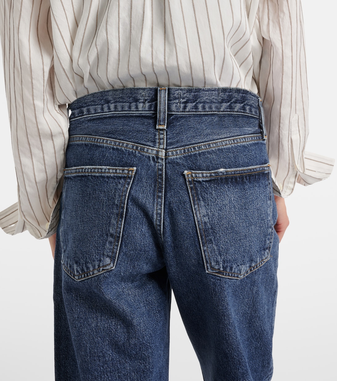 Cropped Mid-Rise Wide-Leg Jeans Arc | Agolde