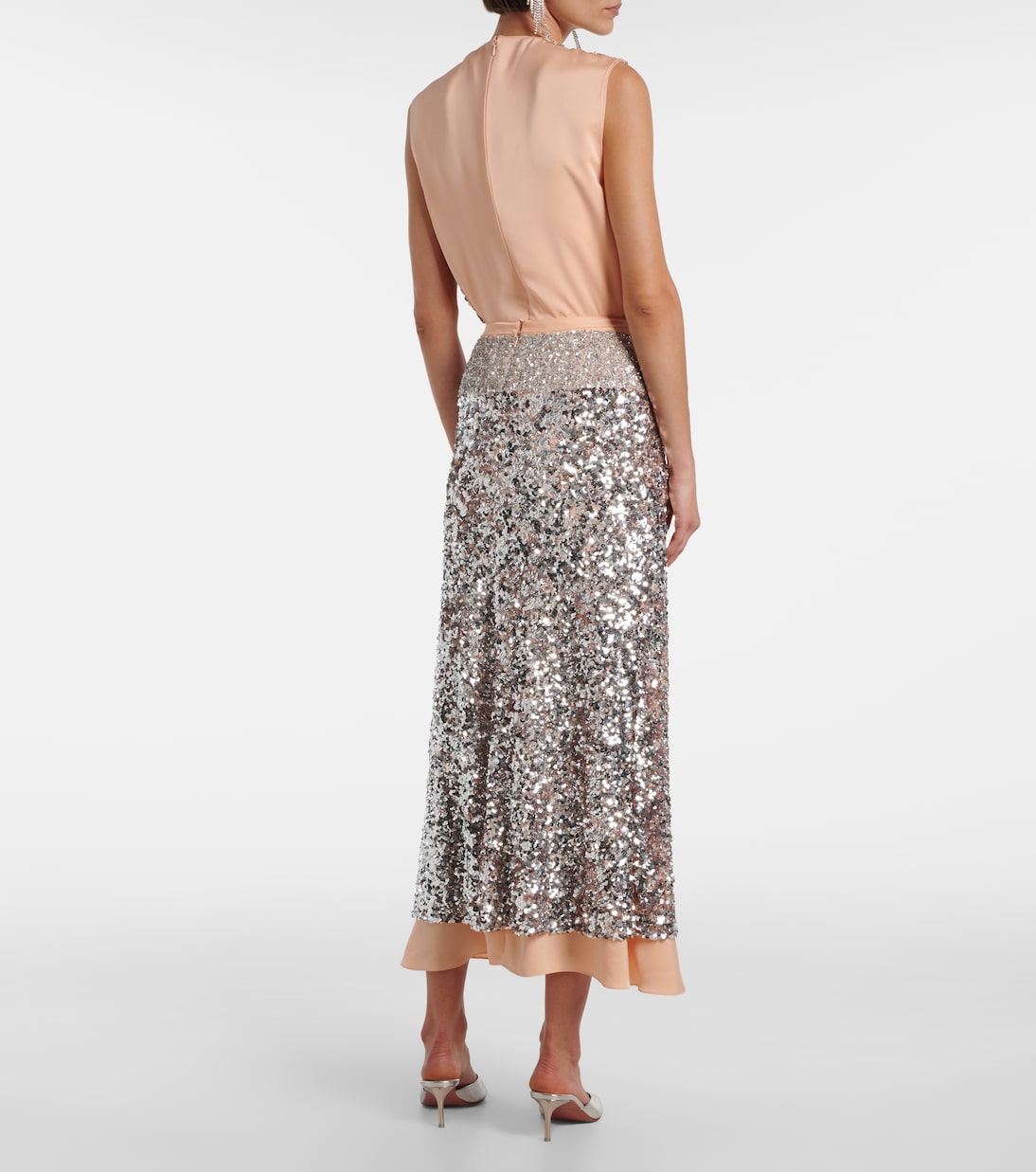 Sequined jersey midi skirt | Rabanne