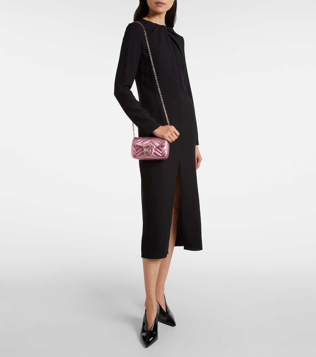 Borsa a spalla GG Marmont Mini in pelle | Gucci