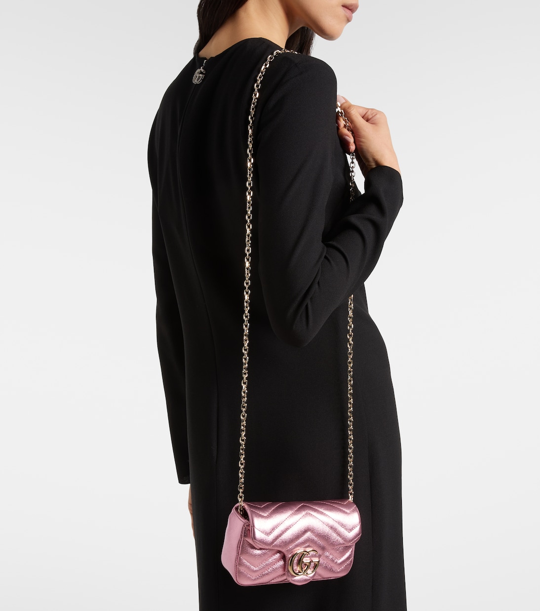 Borsa a spalla GG Marmont Mini in pelle | Gucci