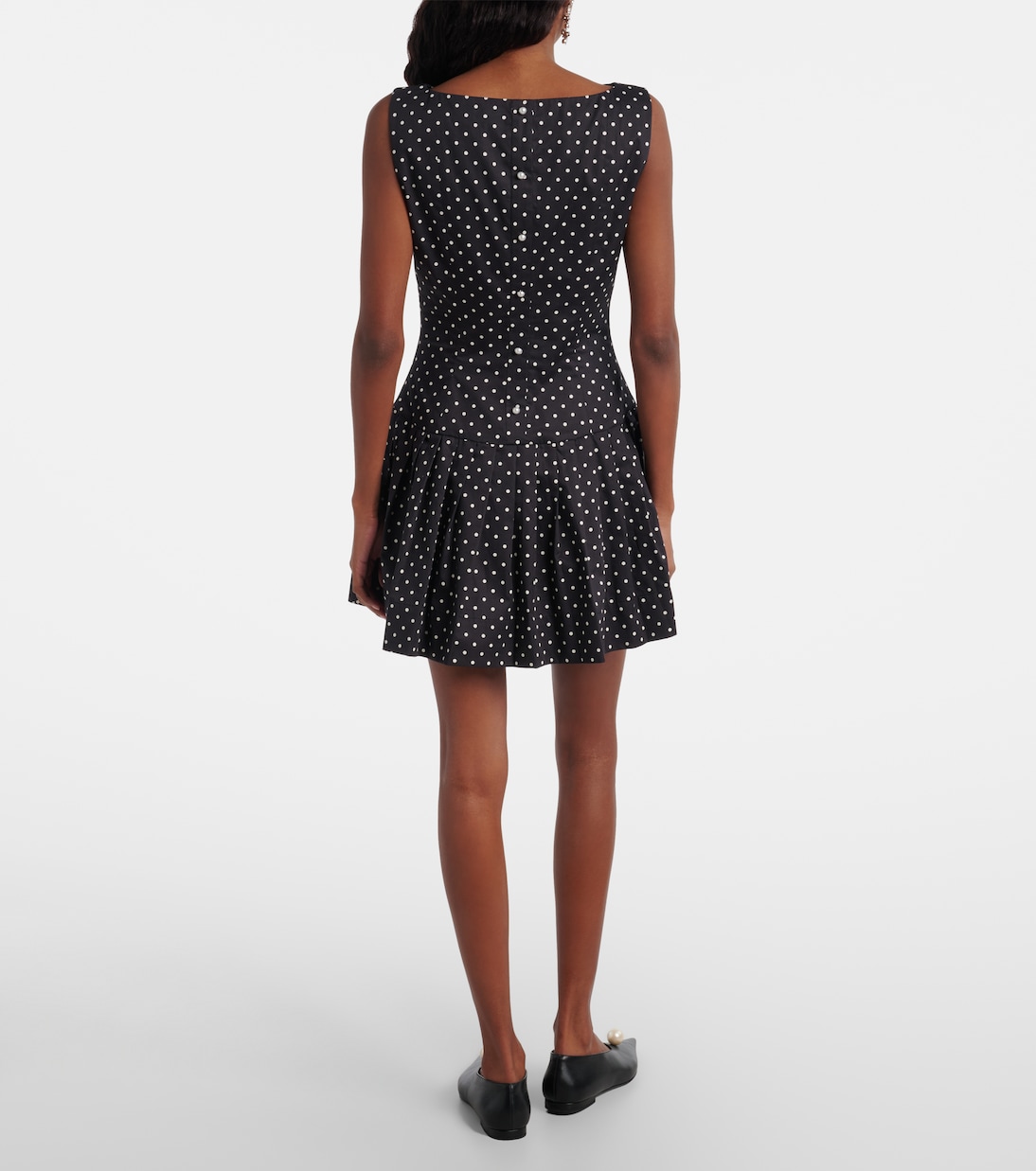 Polka-dot cotton poplin minidress | Same
