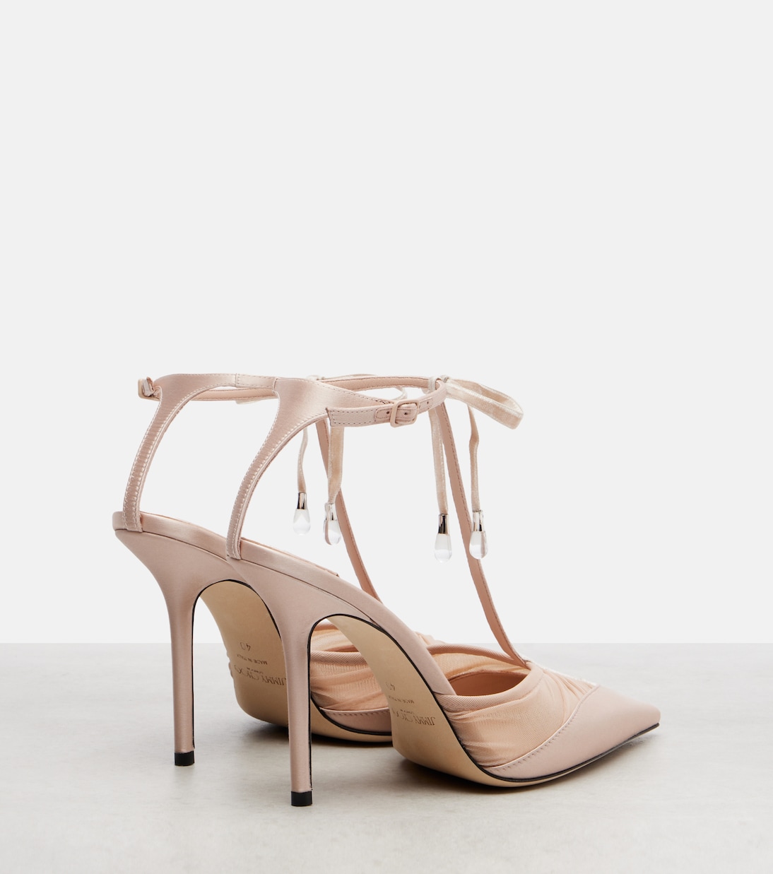 Pumps Afia 100 aus Satin mit Samt | Jimmy Choo