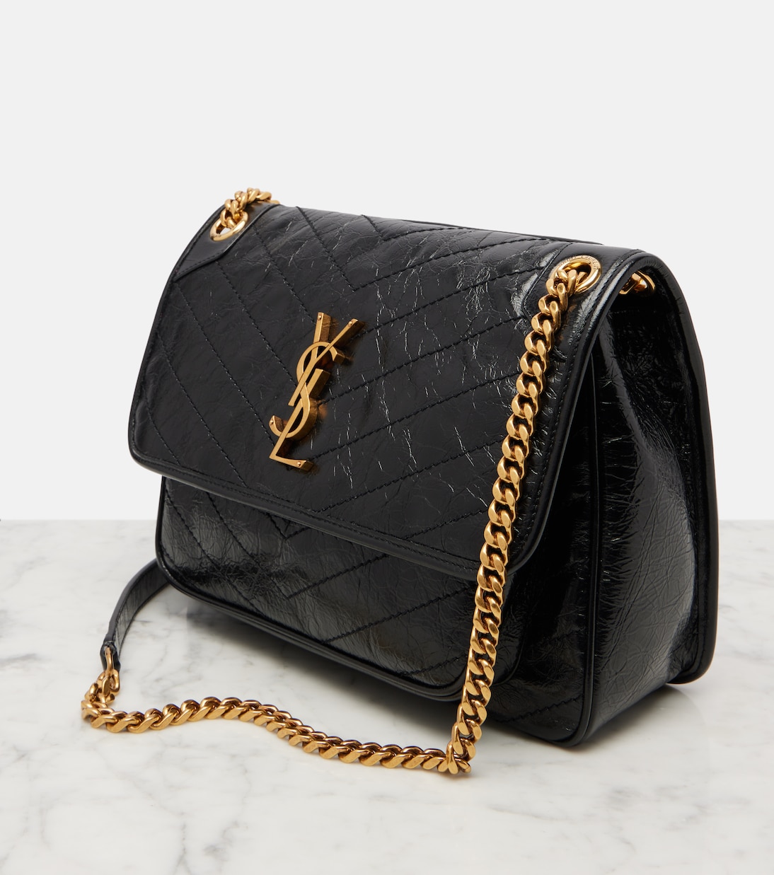 Schultertasche Niki Medium aus Leder | Saint Laurent
