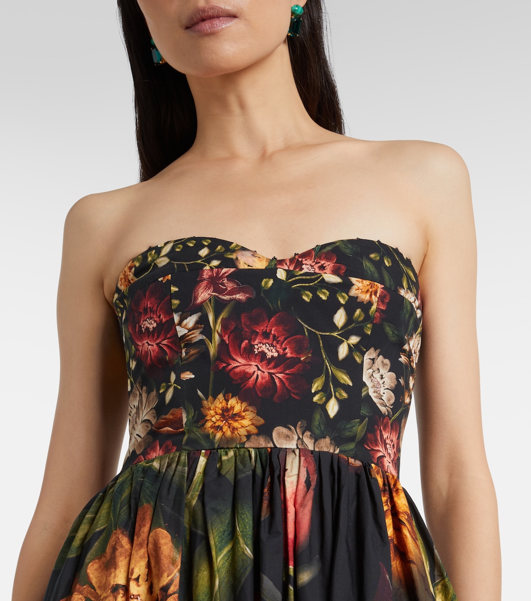 Tonia floral lace-trimmed cotton maxi dress | Agua by Agua Bendita