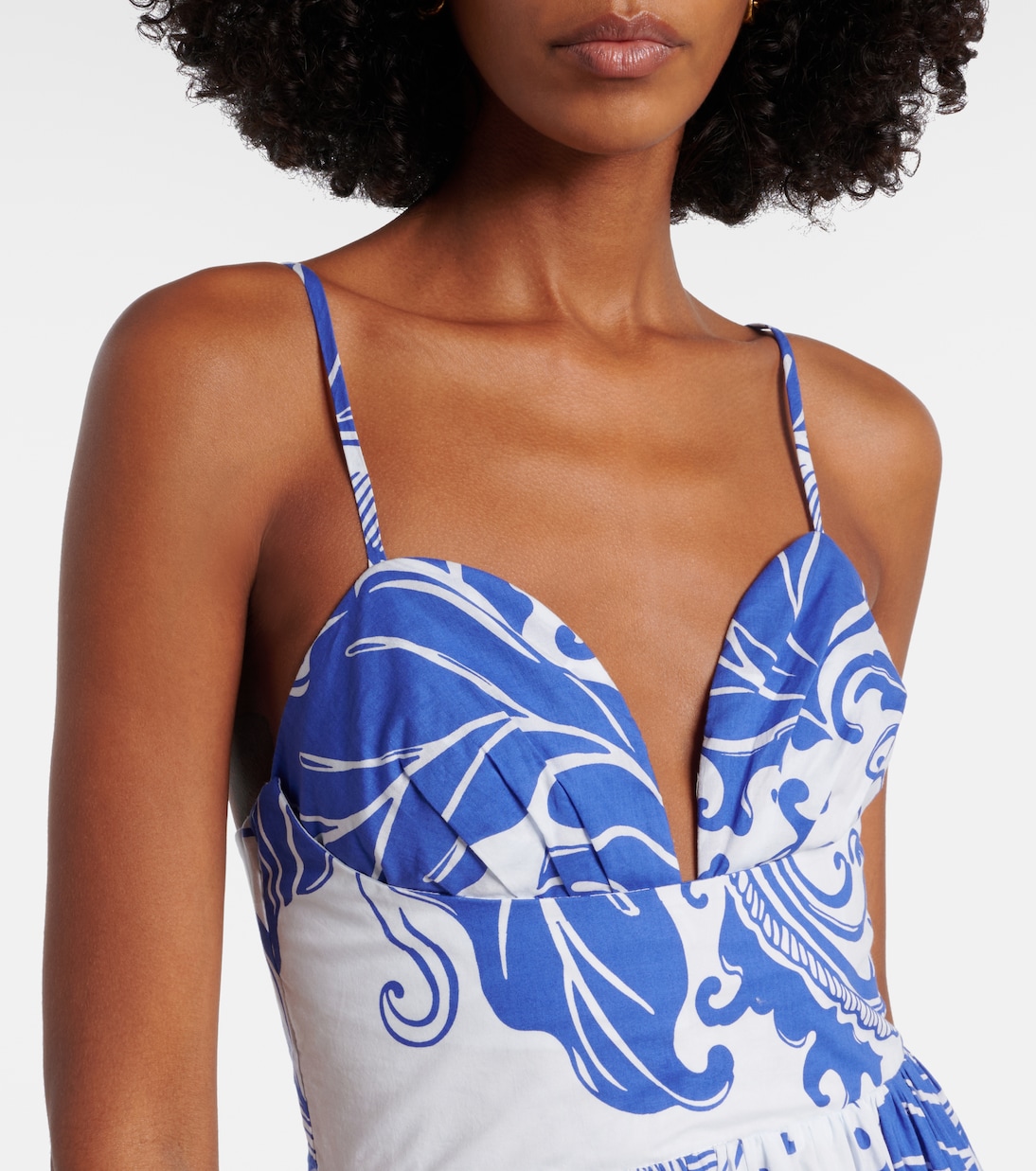 Robe longue Milena imprimée en coton | Poupette St Barth