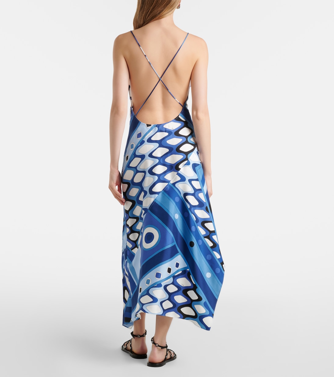 Midikleid Vivara aus Seidensatin | Pucci