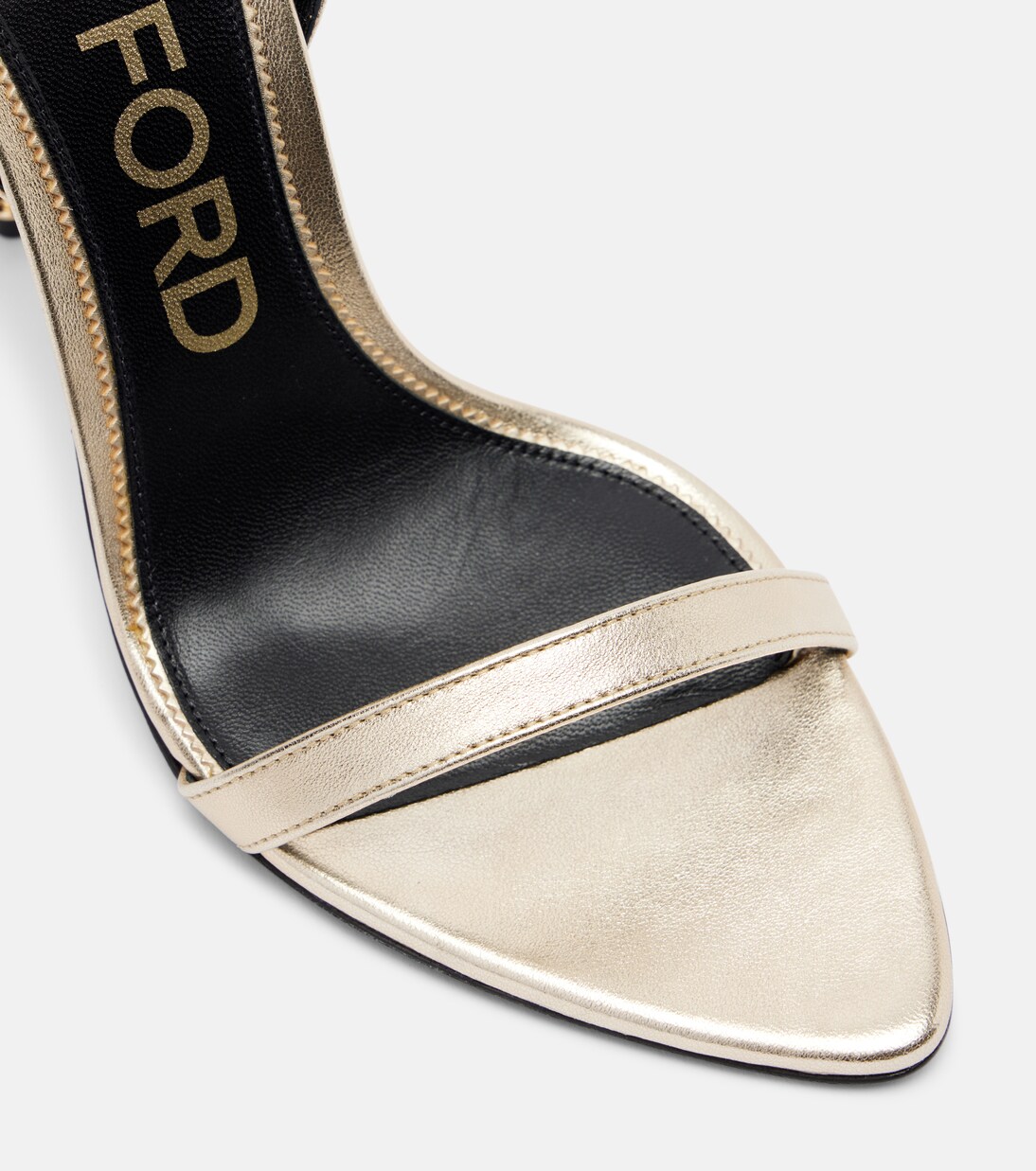 Metallic leather sandals | Tom Ford