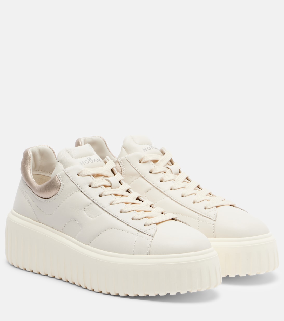 H-Stripes leather platform sneakers | Hogan