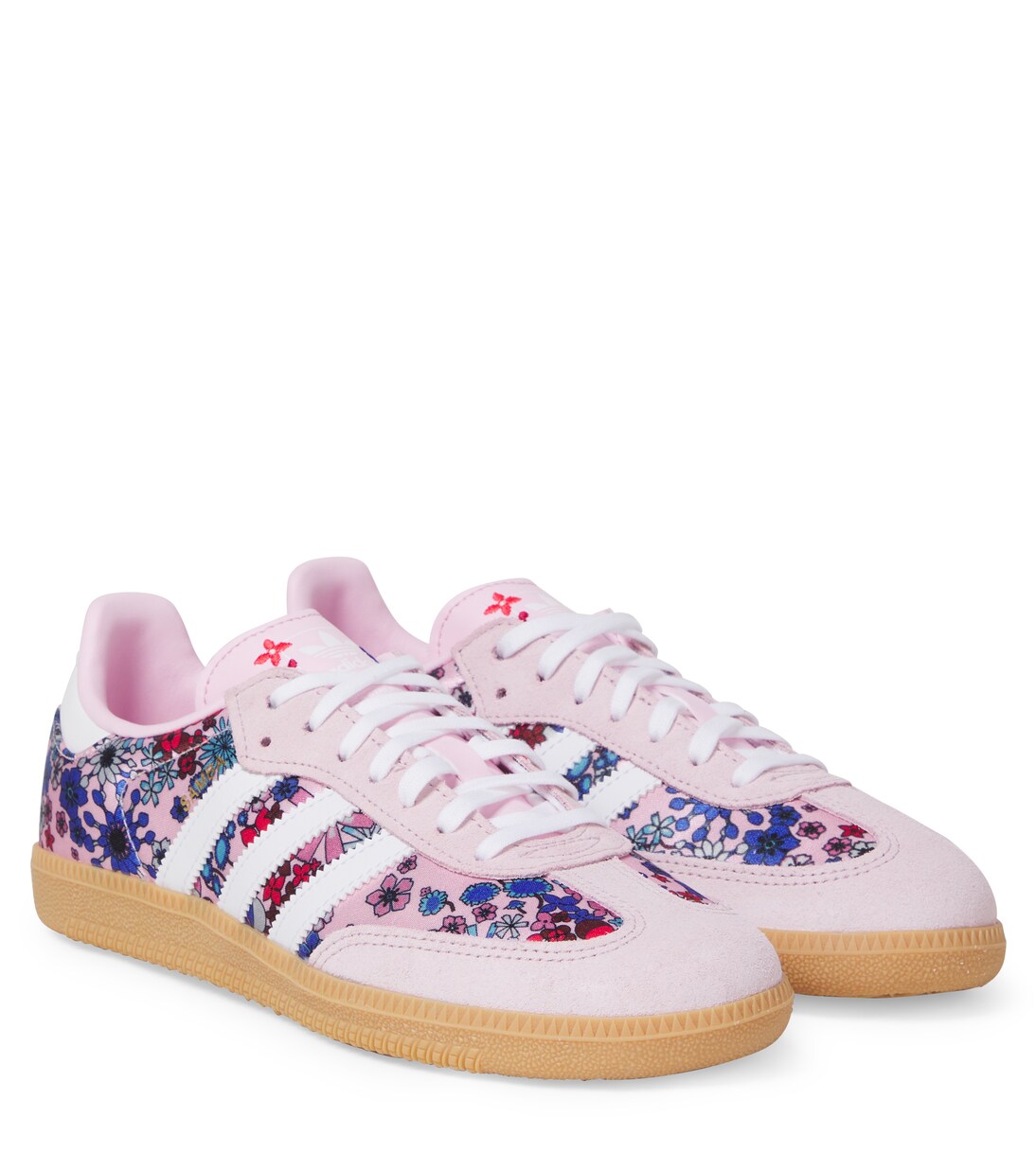 Samba OG floral suede-trimmed sneakers | Adidas Originals Kids