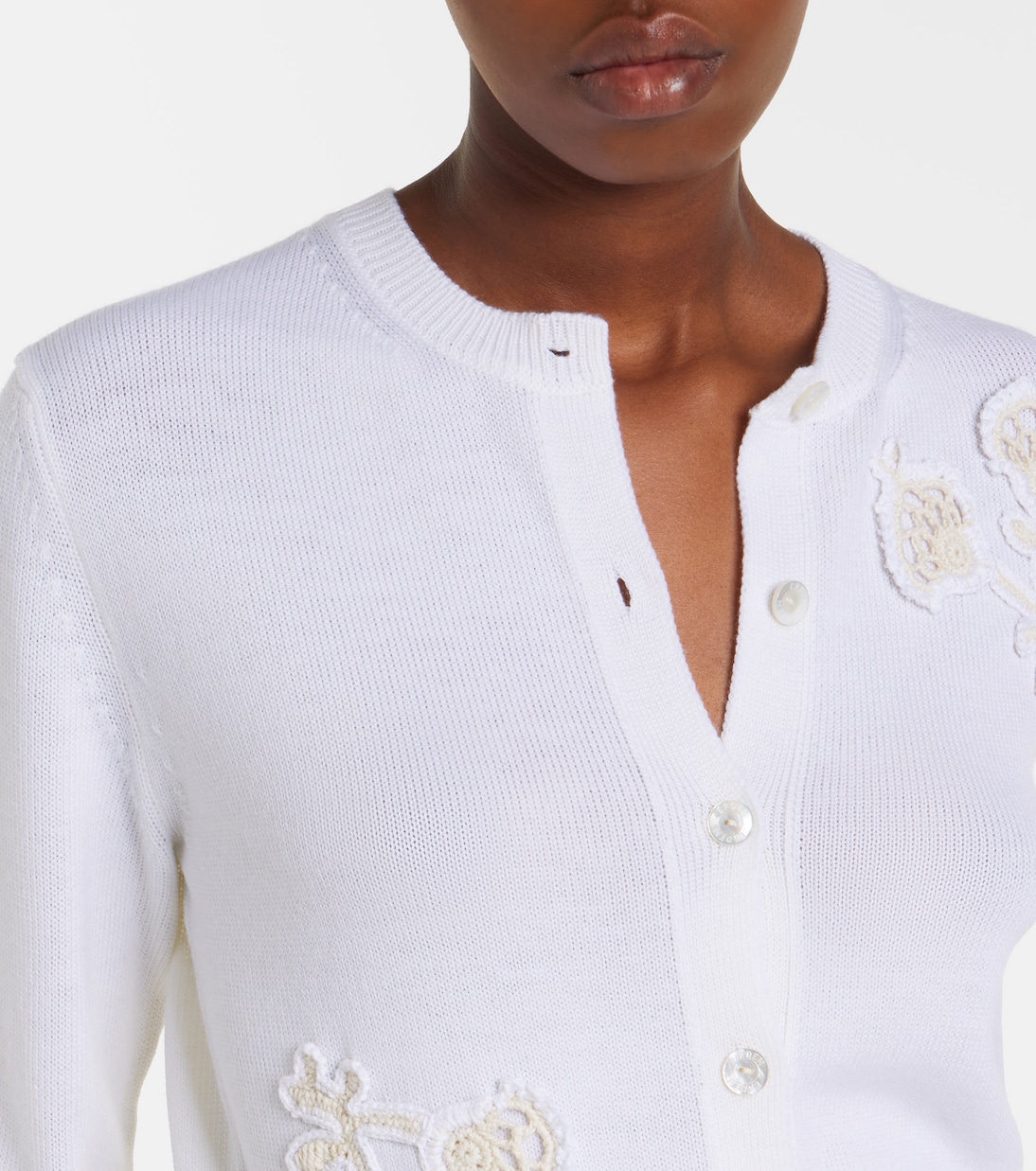 Floral-appliqué wool cardigan | Erdem