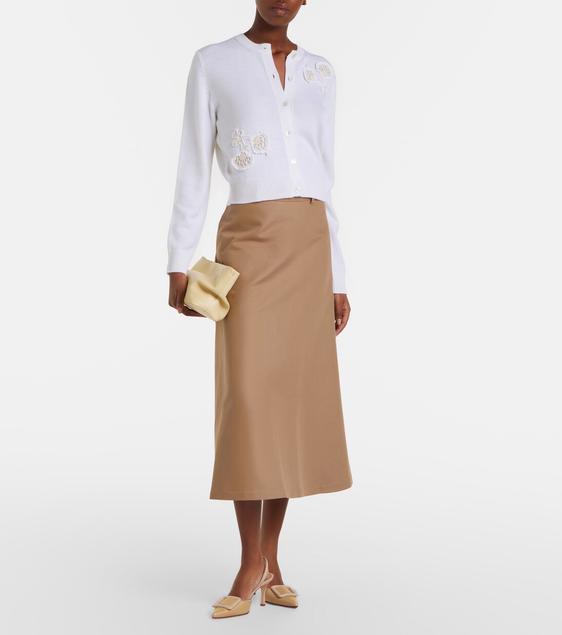 Floral-appliqué wool cardigan | Erdem