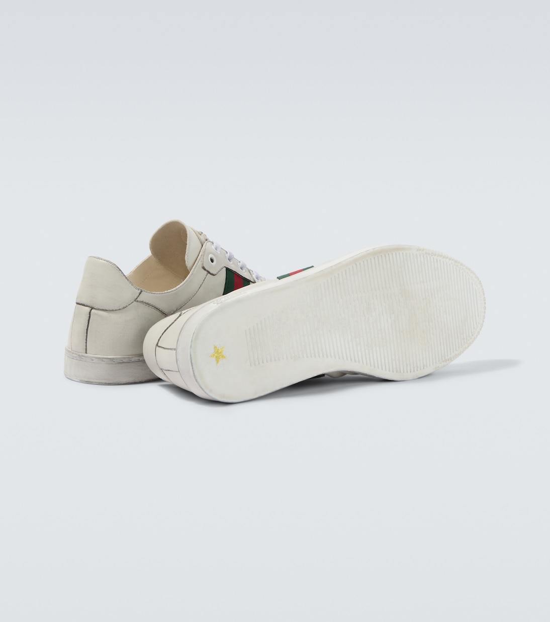 Sneakers Stretch Web Stripe in pelle | Gucci