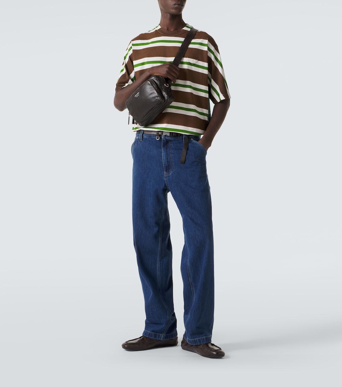 Striped cotton jersey T-shirt | Prada