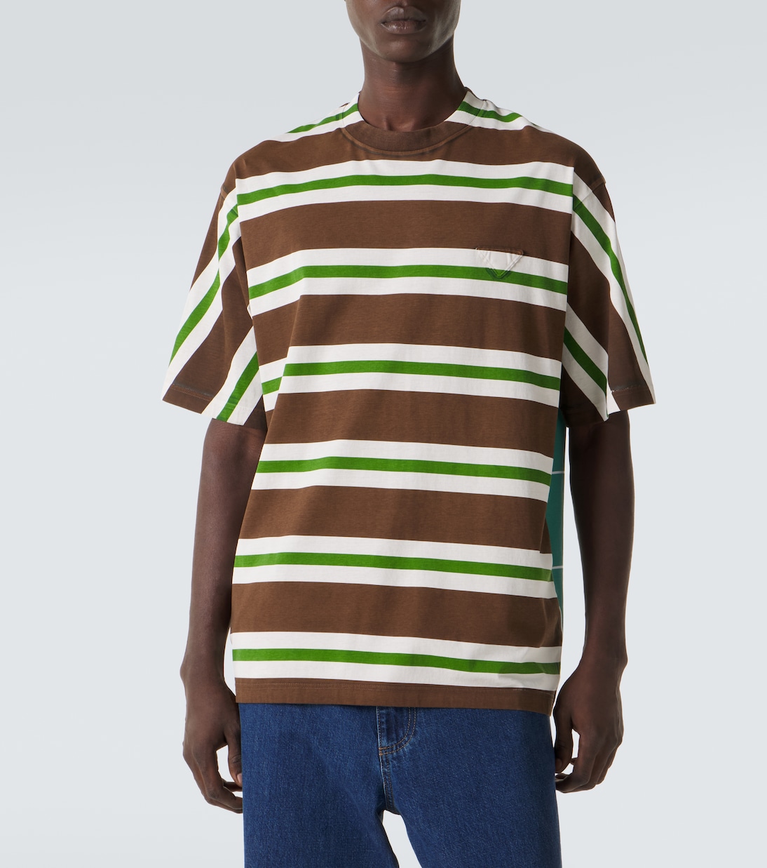 Striped cotton jersey T-shirt | Prada