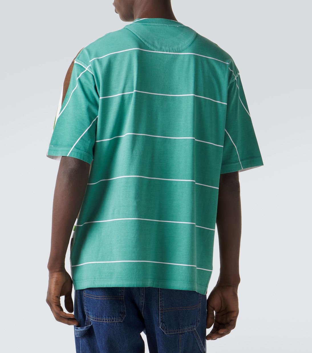 Striped cotton jersey T-shirt | Prada