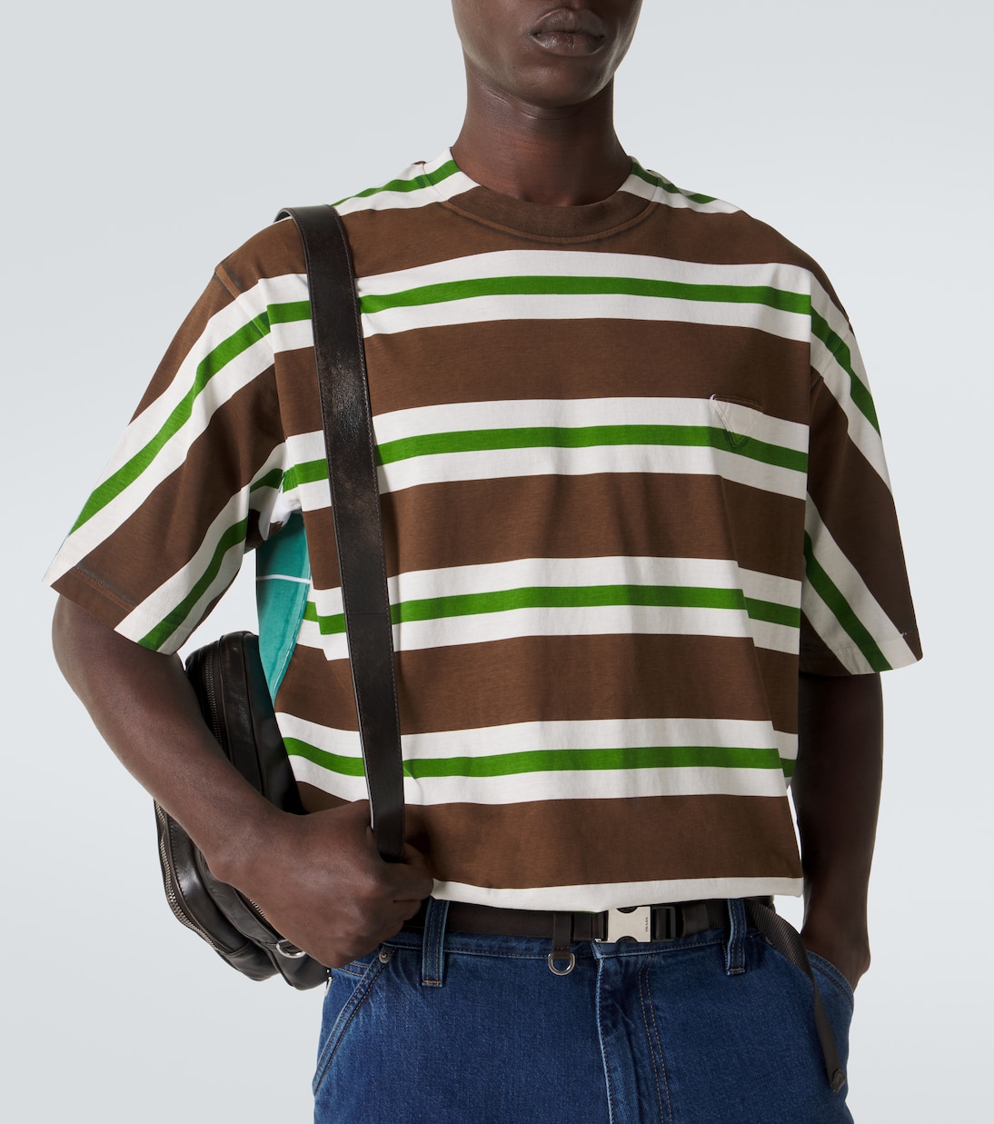 Striped cotton jersey T-shirt | Prada
