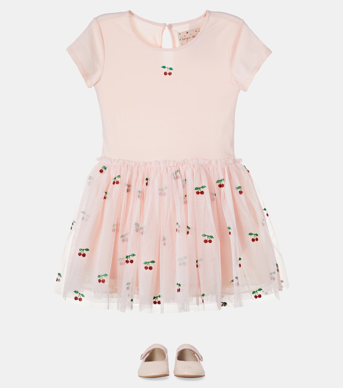 Kleid aus Jersey und Tüll mit Pailletten | Konges Sløjd