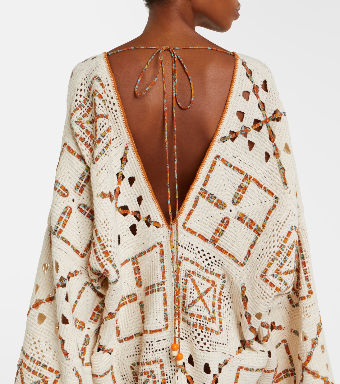 Marva beaded crochet cotton minidress | Alémais