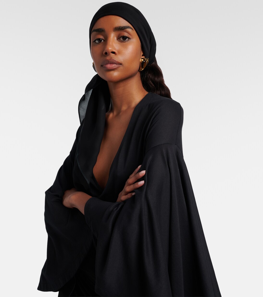 Stirnband Kamryn aus Seiden-Georgette  | Jennifer Behr