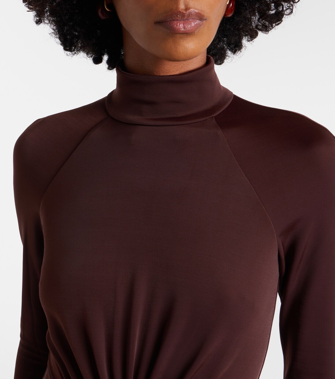 Embellished gathered jersey gown | Rebecca Vallance