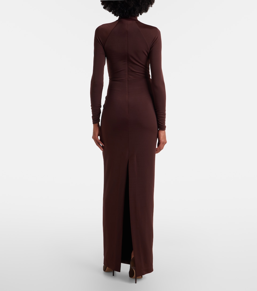 Embellished gathered jersey gown | Rebecca Vallance