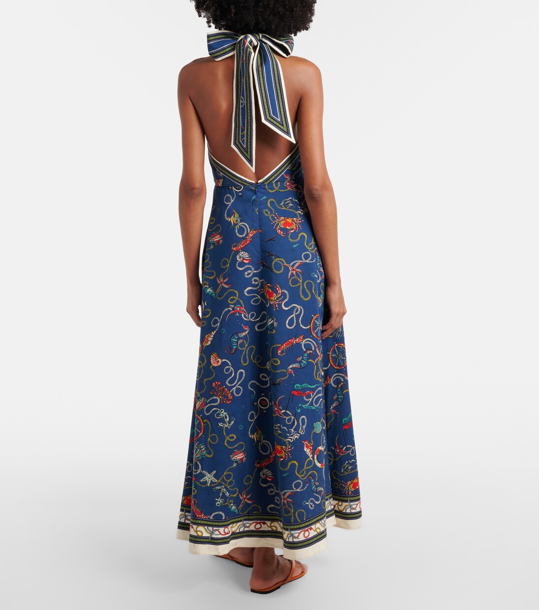 Cove printed halterneck maxi dress | Alémais