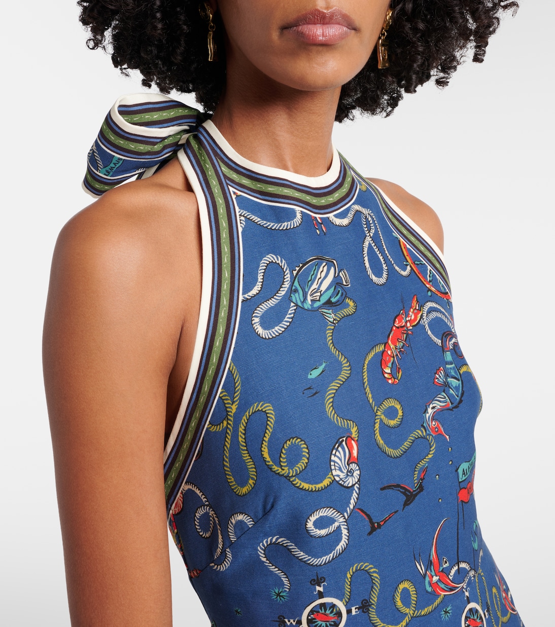 Cove printed halterneck maxi dress | Alémais