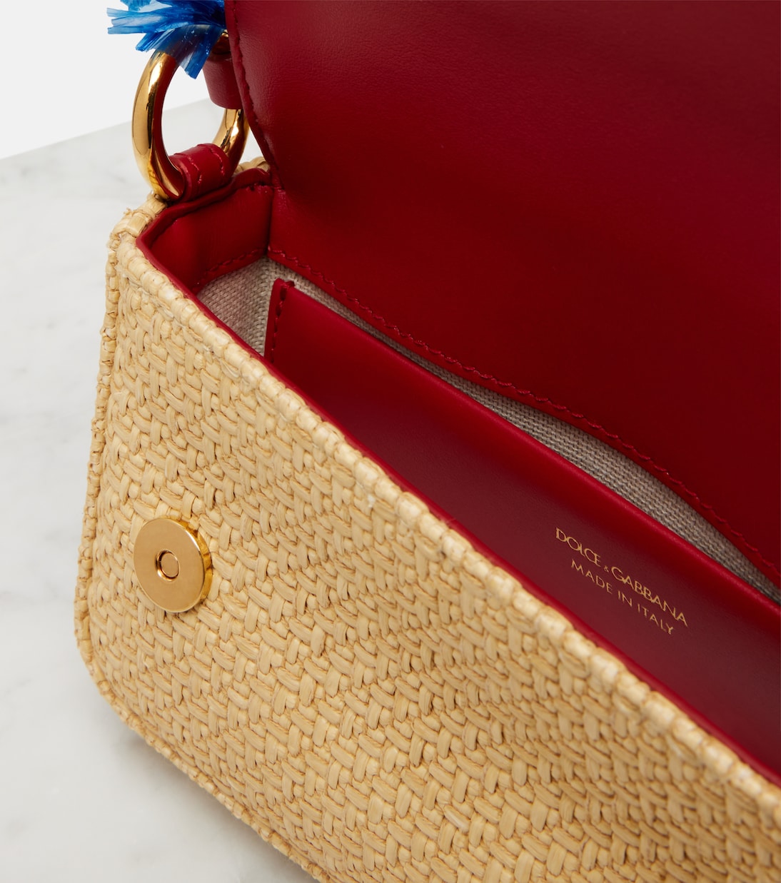 3.5 Small raffia-effect crossbody bag | Dolce&Gabbana
