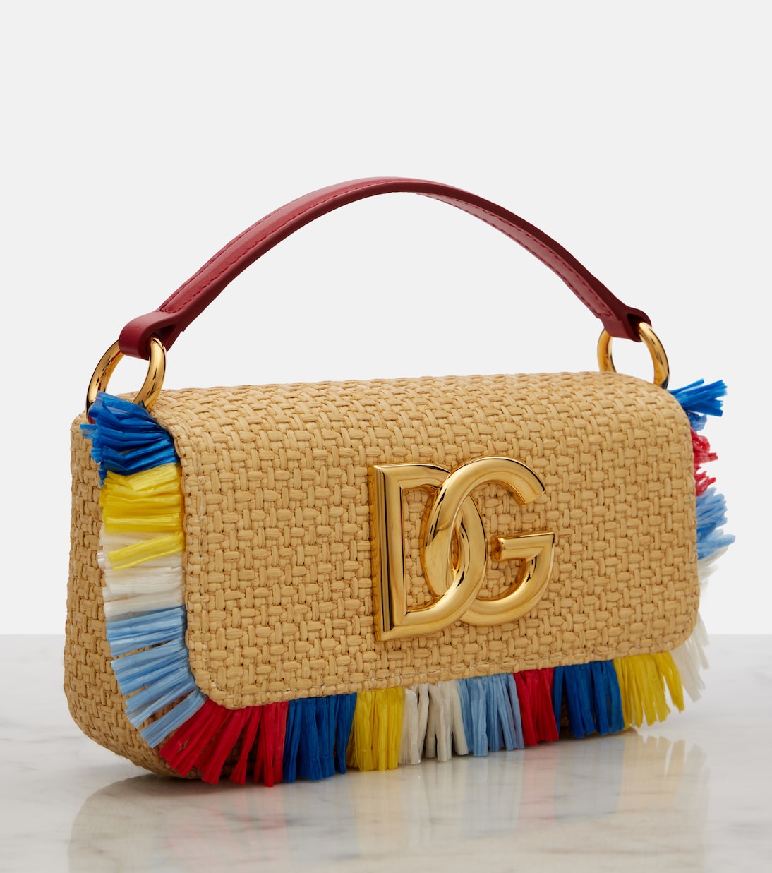3.5 Small raffia-effect crossbody bag | Dolce&Gabbana