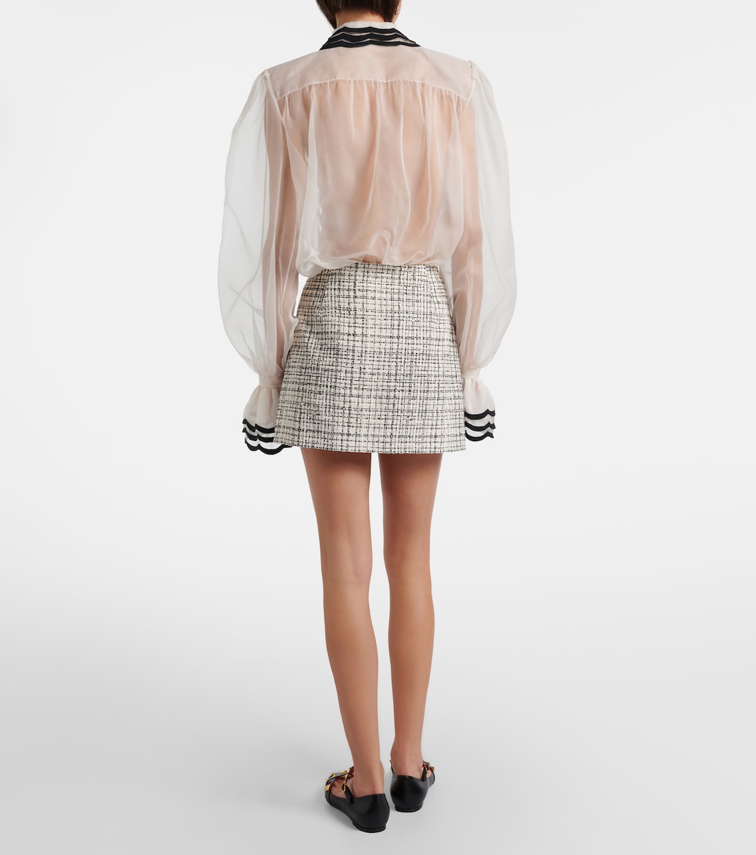 Cotton-blend tweed miniskirt | Valentino