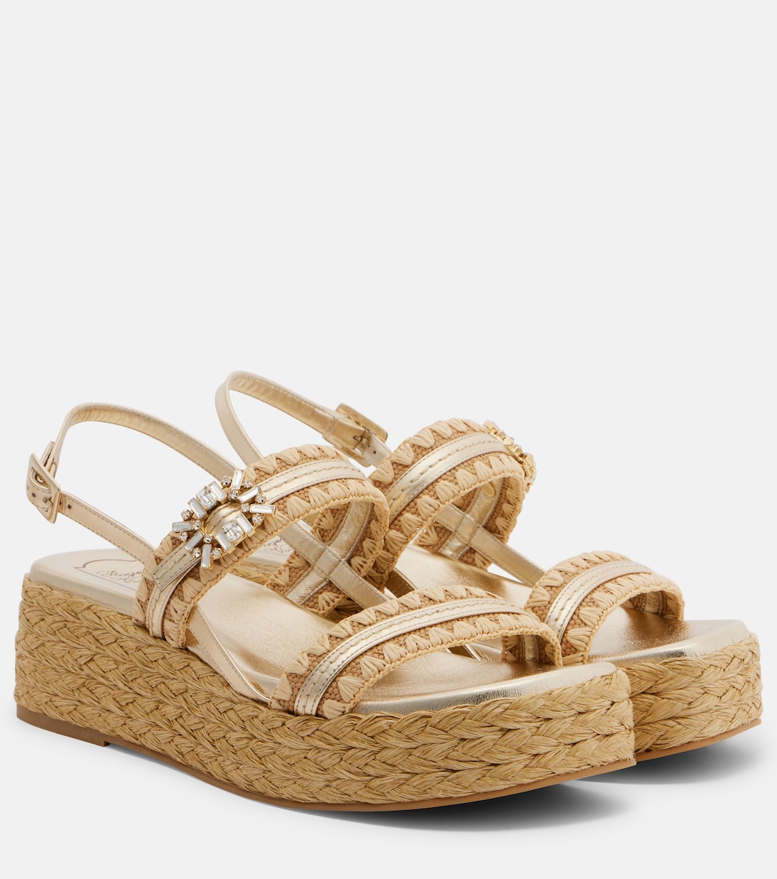 Summer Strass platform espadrille sandals | Roger Vivier