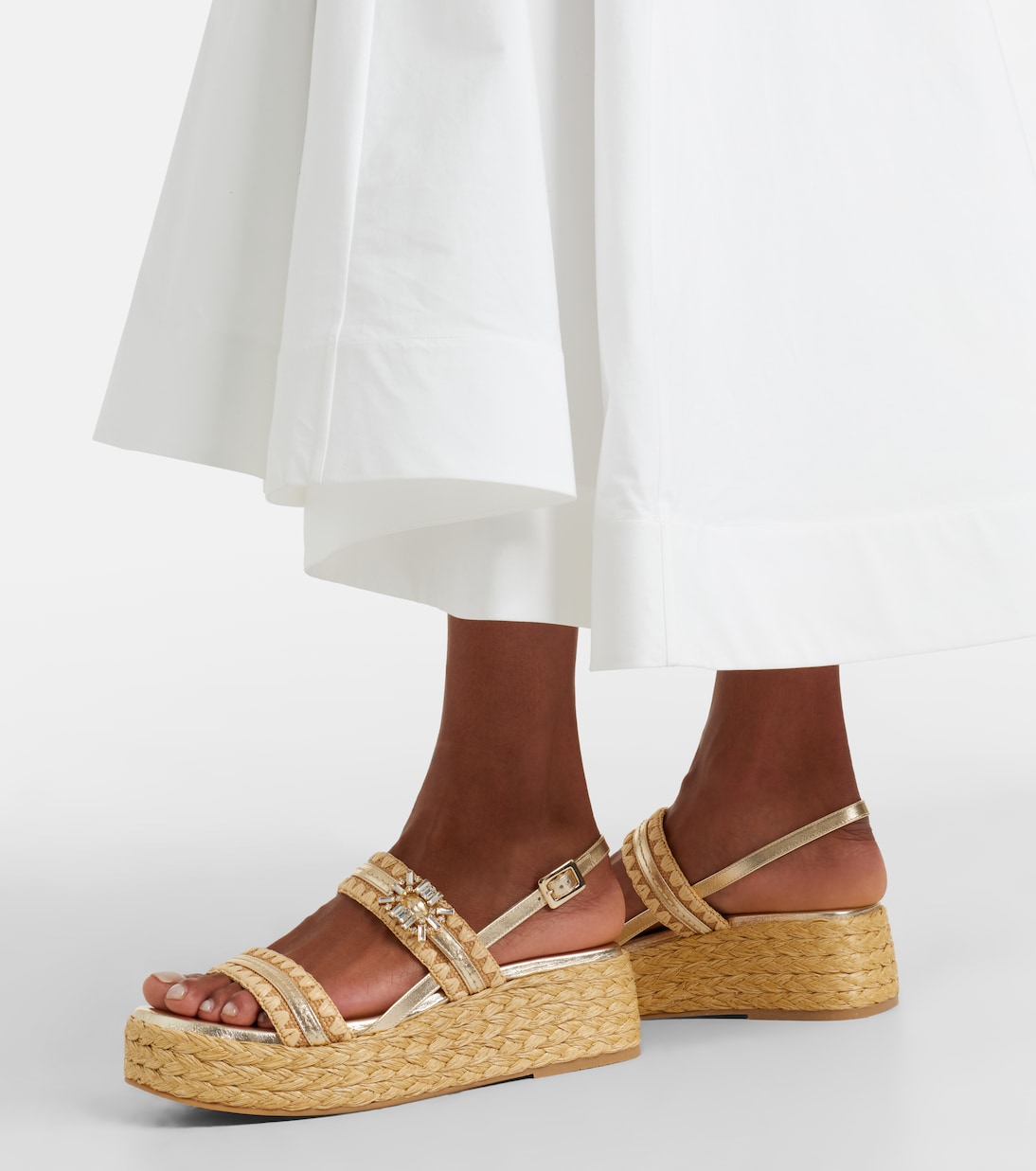 Summer Strass platform espadrille sandals | Roger Vivier