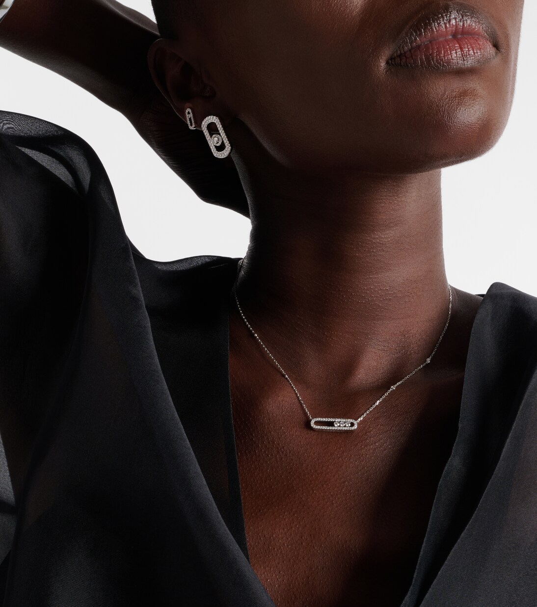 Collar Baby Move de oro blanco de 18 ct con diamantes | Messika