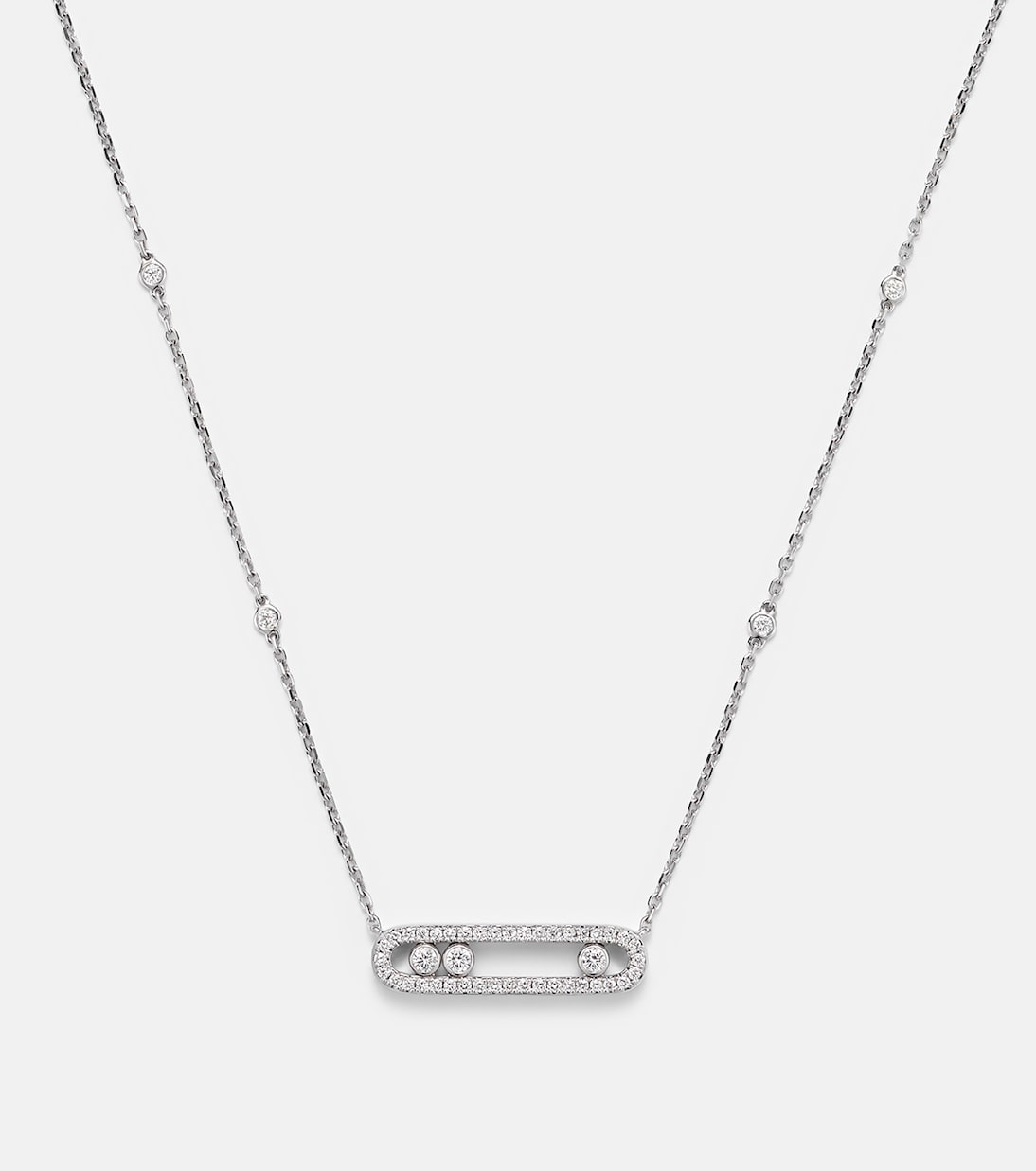 Collar Baby Move de oro blanco de 18 ct con diamantes | Messika