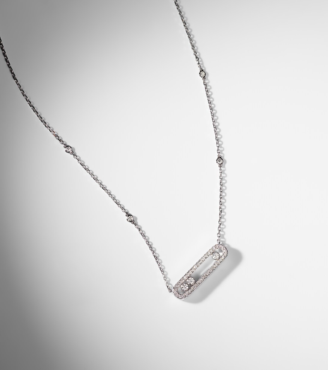 Collar Baby Move de oro blanco de 18 ct con diamantes | Messika