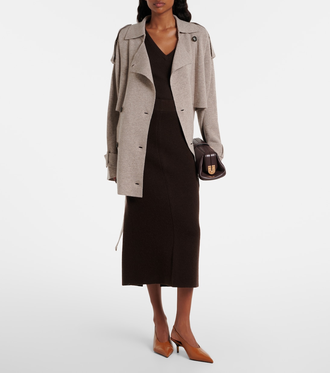Wool and cashmere pencil skirt | Jardin des Orangers